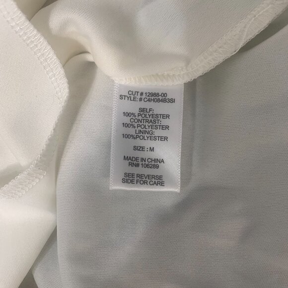 (F-164)Womens Strapless Maxi Dress  M Blue White Pattern Smocked Waist Summer - Picture 8 of 8